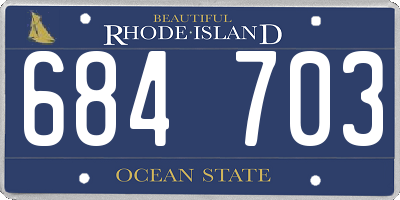 RI license plate 684703
