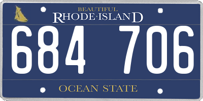 RI license plate 684706
