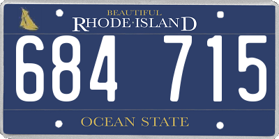 RI license plate 684715