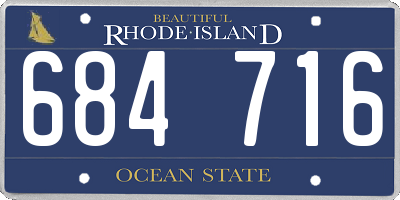 RI license plate 684716