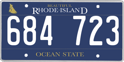 RI license plate 684723