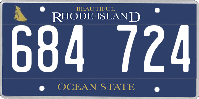 RI license plate 684724
