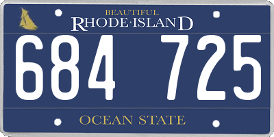 RI license plate 684725