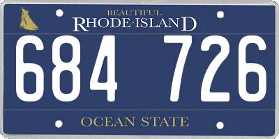 RI license plate 684726