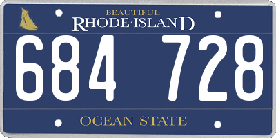 RI license plate 684728