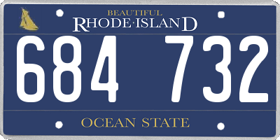 RI license plate 684732