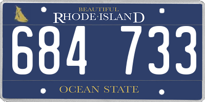 RI license plate 684733