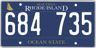 RI license plate 684735
