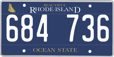 RI license plate 684736