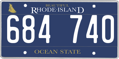 RI license plate 684740