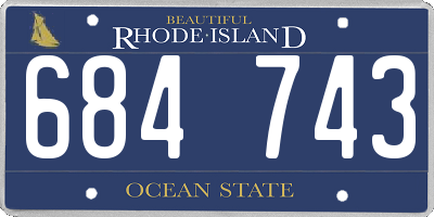 RI license plate 684743