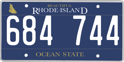 RI license plate 684744