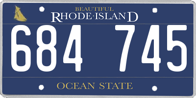 RI license plate 684745