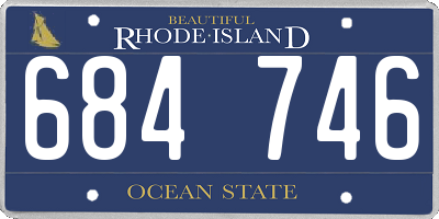 RI license plate 684746