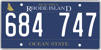 RI license plate 684747