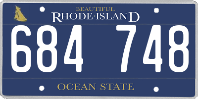 RI license plate 684748