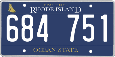 RI license plate 684751