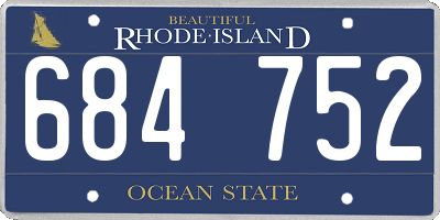 RI license plate 684752