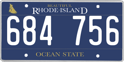 RI license plate 684756