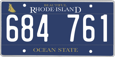 RI license plate 684761