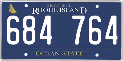 RI license plate 684764