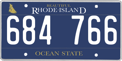RI license plate 684766