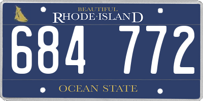 RI license plate 684772