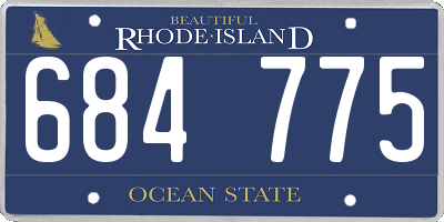 RI license plate 684775