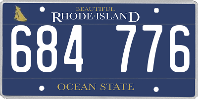 RI license plate 684776