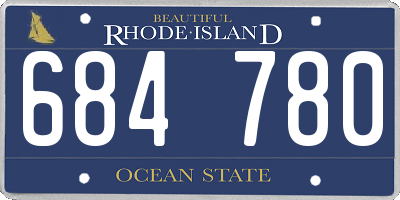 RI license plate 684780