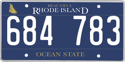 RI license plate 684783