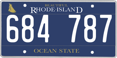 RI license plate 684787