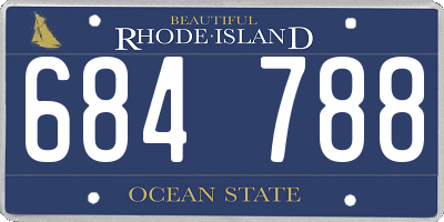 RI license plate 684788