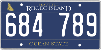 RI license plate 684789