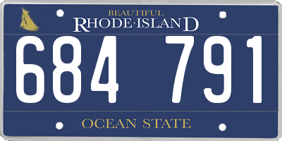 RI license plate 684791