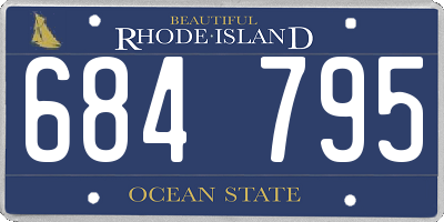 RI license plate 684795