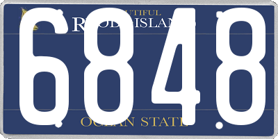 RI license plate 6848