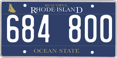 RI license plate 684800