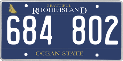 RI license plate 684802