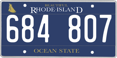 RI license plate 684807