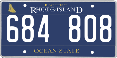 RI license plate 684808