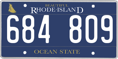 RI license plate 684809