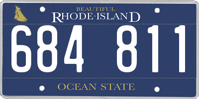 RI license plate 684811