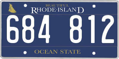 RI license plate 684812