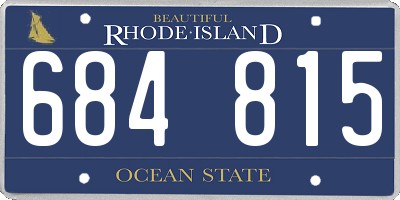 RI license plate 684815