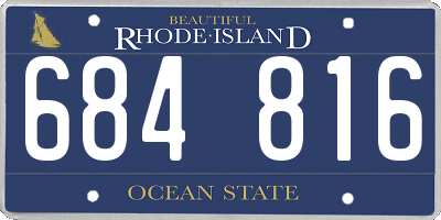 RI license plate 684816
