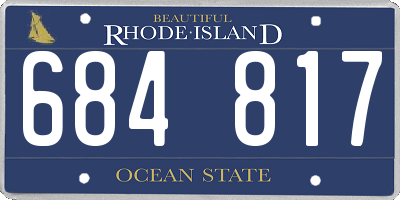 RI license plate 684817