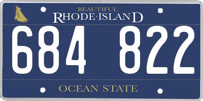 RI license plate 684822