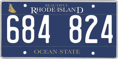 RI license plate 684824