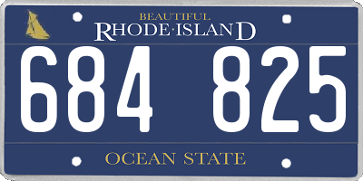 RI license plate 684825